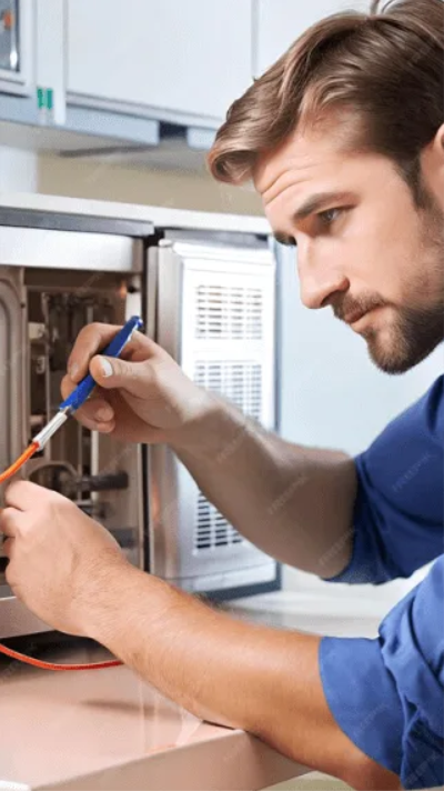 Microwave repair service at home in Bangalore – Easy Quickfix technician in action